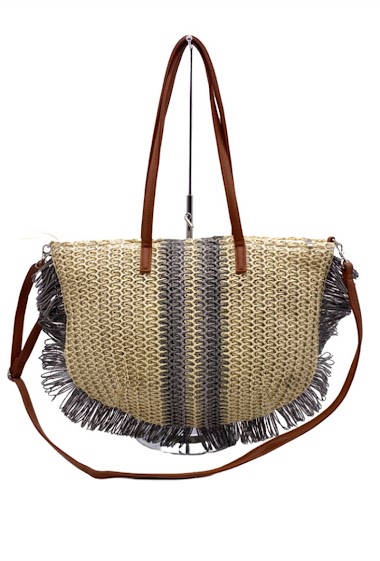 Mayorista By Oceane - Half moon shoulder bag decorated with fringes around