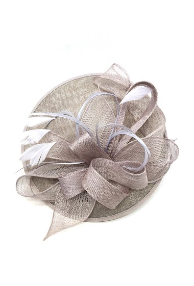 Wholesaler By Oceane - BIG FASCINATOR HAIRBAND DECORATED WITH FEATHERS AND SWIRLS