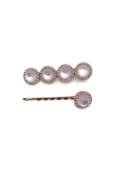 Wholesaler By Oceane - HAIRPIN SET DECORATED WITH CRYSTAL GLASS AND STONES