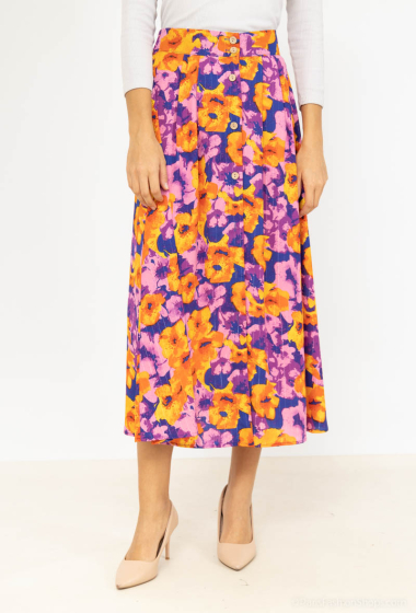 Wholesaler BY ONE - PLUS SIZE PRINTED SKIRT