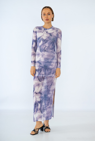 Großhändler By Swan - Kleid mit Mesh-Print