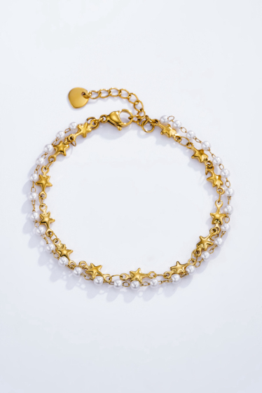 Grossiste ELINE L'ATELIER - Bracelet double avec perles