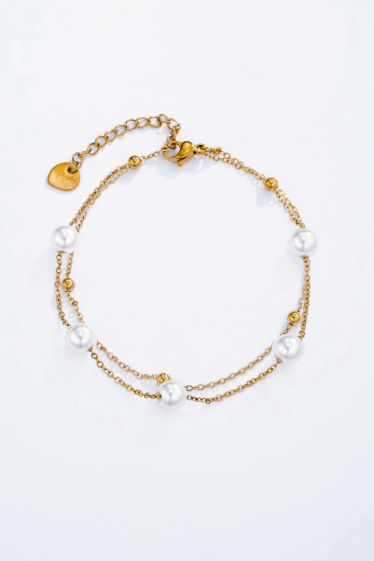 Grossiste ELINE L'ATELIER - Bracelet double avec perles