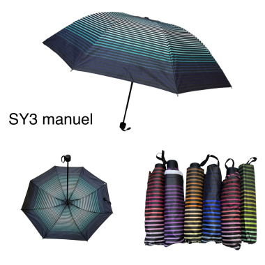 Großhändler CALICIA - faltbarer gestreifter Regenschirm