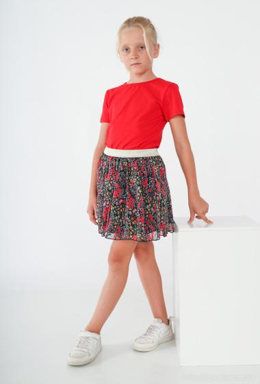 Wholesaler Camille de Paris - Skirt with lurex waistband elastic MINI ME Made in France