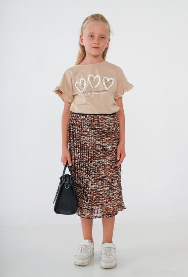 Wholesaler Camille de Paris - PLEATED MIDI SKIRT MINI ME COLLECTION MADE IN FRANCE