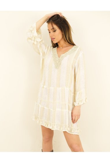 Wholesalers Capucine - Dress - Bohemian, Iridescent + Lace | CESARINA