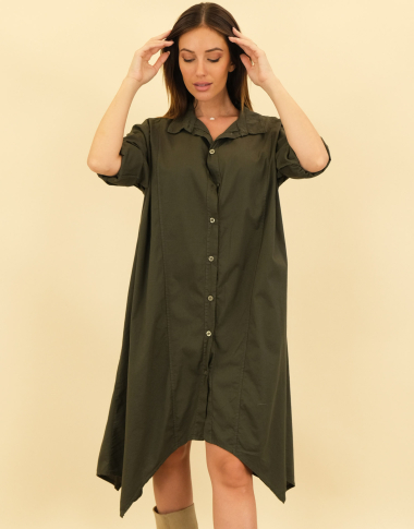Großhändler Capucine - Kleid – Hemd mit Knöpfen, Übergröße | ALISA