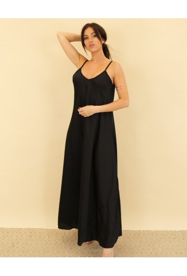 Wholesalers Capucine - Dress - Long, Silk aspect + flounced bottom | GIULIANA