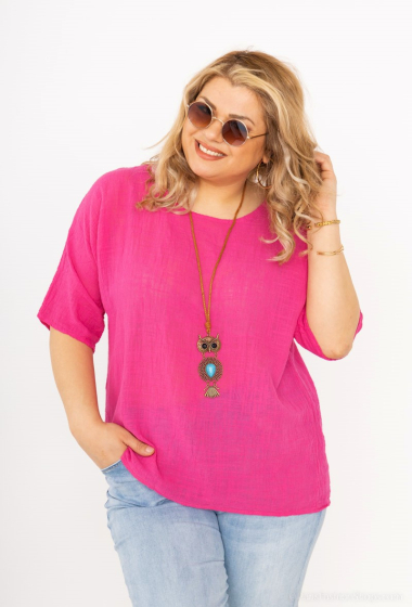 Wholesaler Catherine Style - Collared cotton blouse