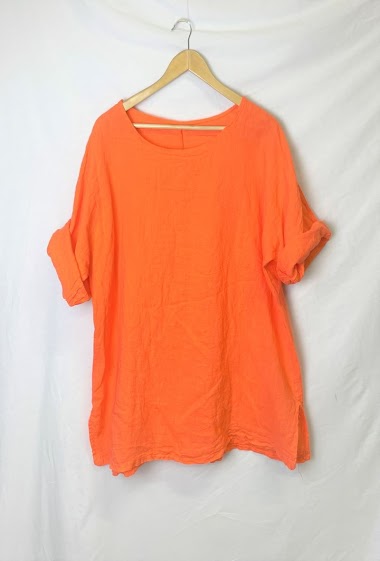 Wholesaler Catherine Style - Crinkle-effect linen blouse