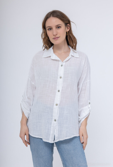 Wholesaler Catherine Style - loose blouse with shell button