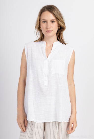 Wholesaler Catherine Style - Pocketed cotton tank top