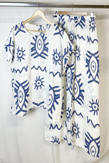 Wholesaler Catherine Style - 2pcs blouse and pants set