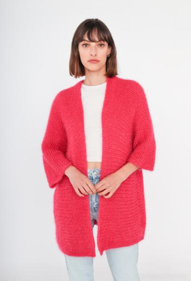 Wholesaler Catherine Style - Open 3/4 Sleeve Knitted Mesh Vest
