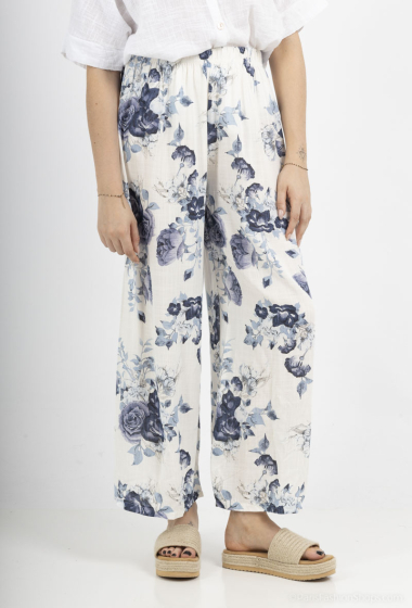 Grossiste Catherine Style - Pantalon à imprimé fleurs