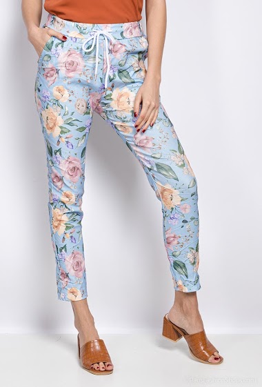 Grossiste Catherine Style - Pantalon avec imprimé fleurie