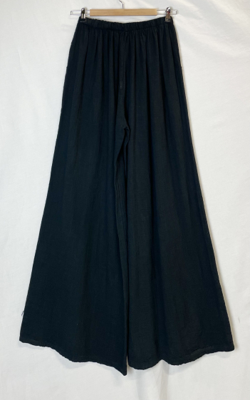 Wholesaler Catherine Style - Wide-leg pocketed cotton pants