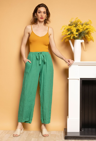 Wholesaler Catherine Style - Pocketed linen pants