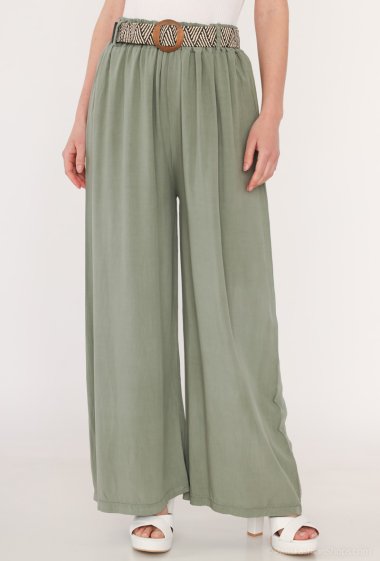 Wholesalers Catherine Style - Wide fluid pants with belt