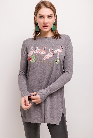 Wholesaler Catherine Style - Sweater with embroideries