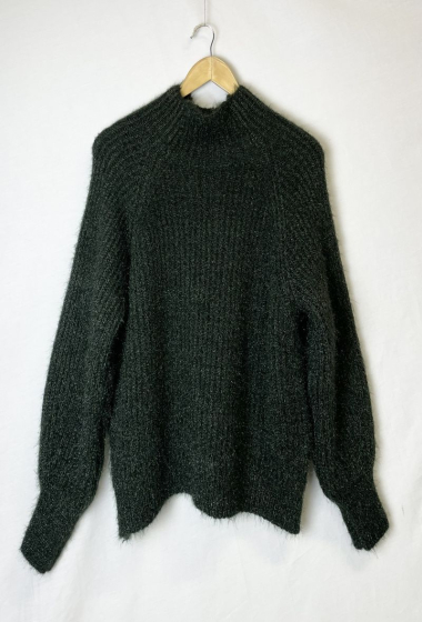 Wholesaler Catherine Style - Soft Knit Sweaters with Loose Ribbed Mock Neck