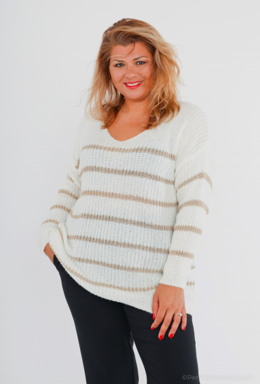 Wholesaler Catherine Style - Striped knit sweater