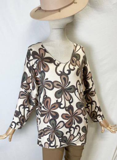 Großhändler Catherine Style - Pullover mit feinem Blumendruck