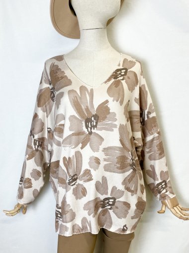 Großhändler Catherine Style - Pullover mit feinem Blumendruck