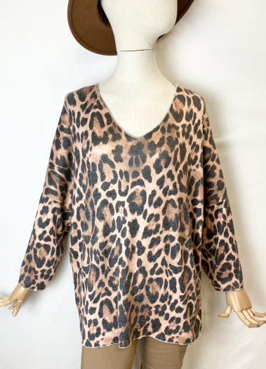Großhändler Catherine Style - Feine Pullover mit Leopardenmuster