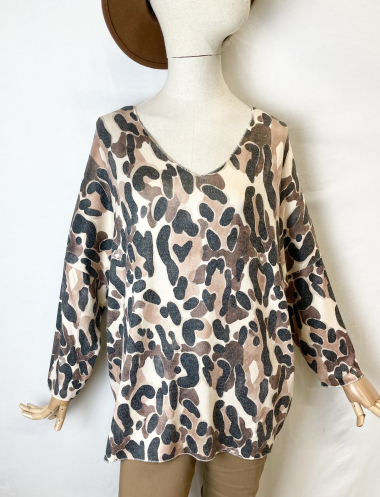 Wholesaler Catherine Style - Fine leopard print sweaters