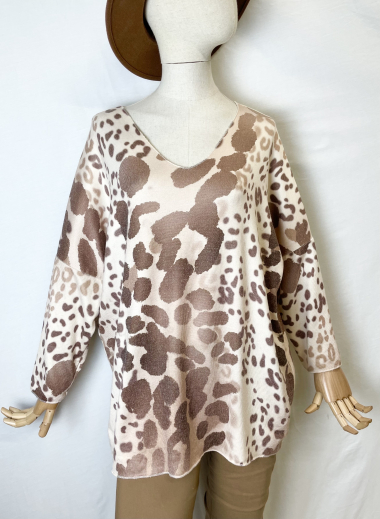 Großhändler Catherine Style - Feine Pullover mit Leopardenmuster