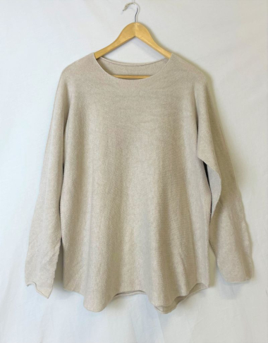 Wholesaler Catherine Style - 8 ply textured chunky crew neck sweaters