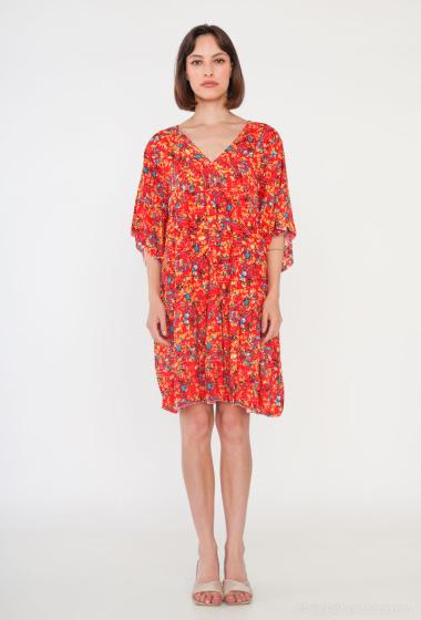 Grossiste Catherine Style - Robe ample à imprimé fleurie coloré