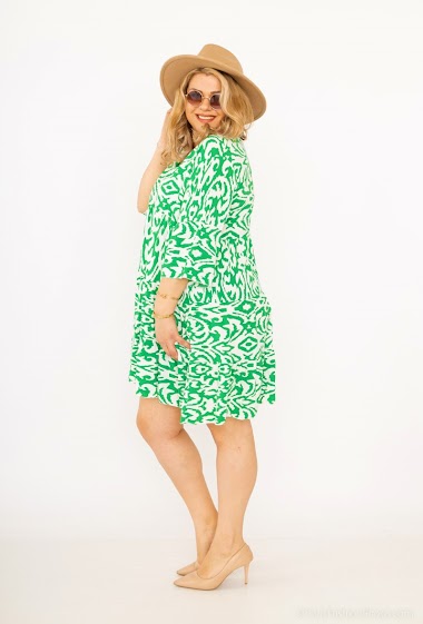 Blouse dress with print