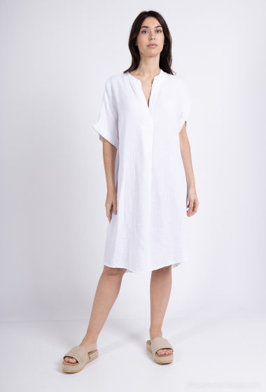Wholesaler Catherine Style - Cotton gauze blouse dress