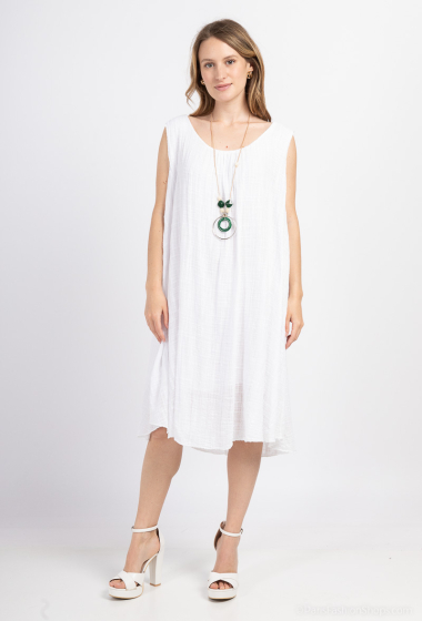 Großhändler Catherine Style - Kleid aus Baumwolle mit Stretchfutter und Kragen