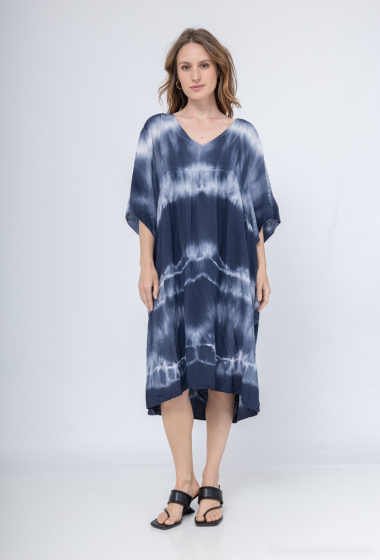 Großhändler Catherine Style - Fließendes Kleid mit Batikmuster