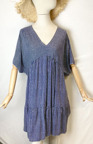 Wholesaler Catherine Style - Flowy irregular striped dress