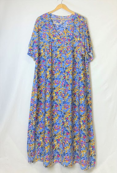 Großhändler Catherine Style - Long loose dress with colorful floral print