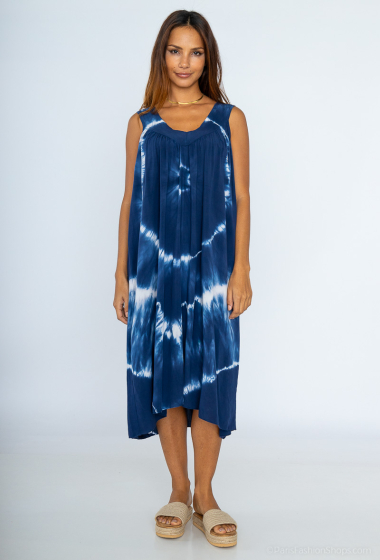 Wholesaler Catherine Style - Flowy tie-dye print midi dress