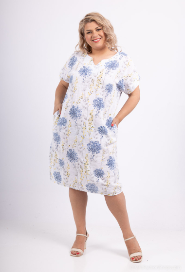Wholesaler Catherine Style - Floral print pocket midi dress