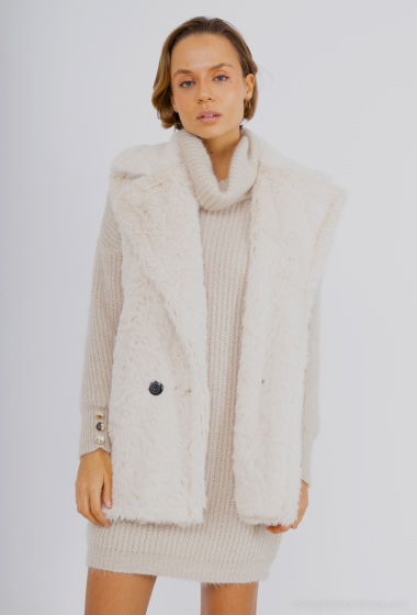 Wholesaler Catherine Style - Sleeveless fur jacket