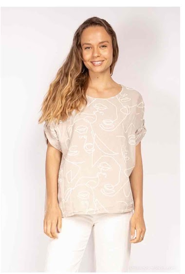 Wholesaler C'Belle - Graphic printed blouse