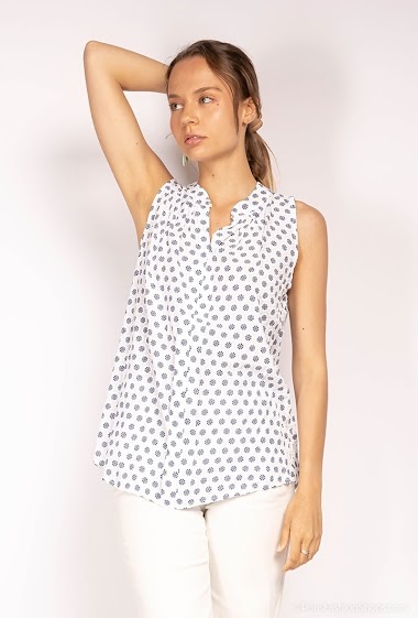 Wholesaler C'Belle - Sleeveless printed blouse