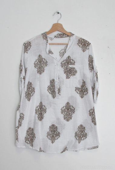 Wholesaler C'Belle - Printed shirt with a front pocket
