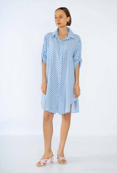 Wholesaler C'Belle - Polka dot print shirt with 2 front pockets