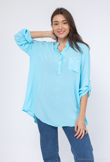 Wholesaler C'Belle - Plain shirt with a front pocket