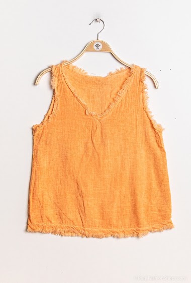 Wholesaler C'Belle - Tank top with frayed edging