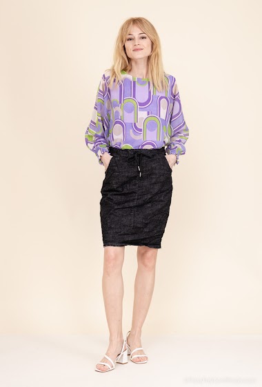 Wholesaler C'Belle - Denim skin skirt